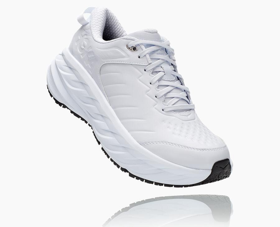 Hoka Australia One One Bondi Sr - Mens Running Shoes White - IBMOX-0824